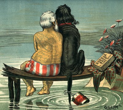 Io e Jack pubblicato su Puck Magazine 1884 da Bernard Gillam