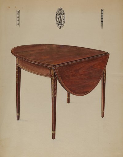 Tavolo Pembroke (con ribalta) da Bernard Gussow