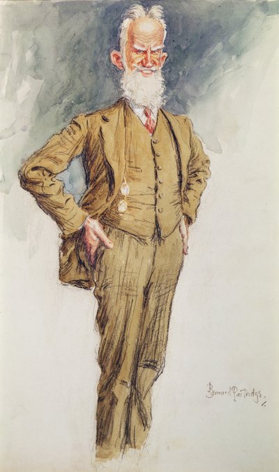 Ritratto di George Bernard Shaw, c.1925 da Bernard John Partridge