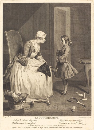 La governante da Bernard Lépicié after Jean Siméon Chardin