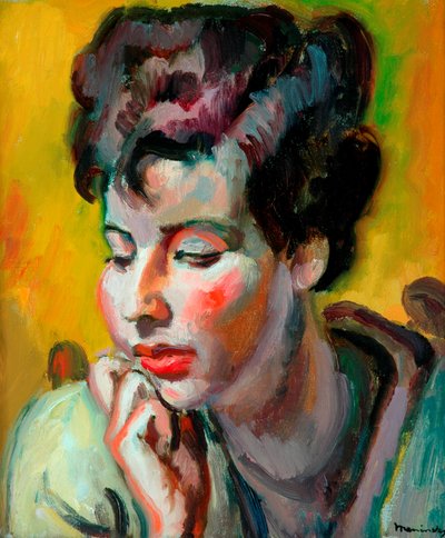 Ritratto di una giovane ebrea, c.1928 da Bernard Meninsky