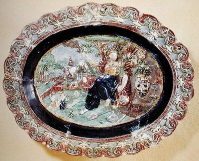 Piatto che raffigura Flora da Bernard Palissy