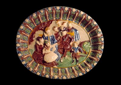 Piatto rappresentante Enrico IV e la sua famiglia da Bernard Palissy