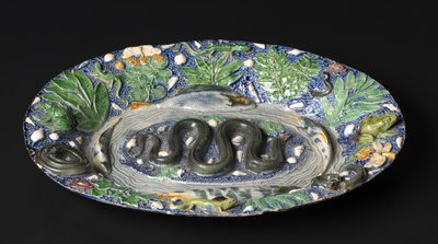 Piatto rustico, fine 1500 da Bernard Palissy