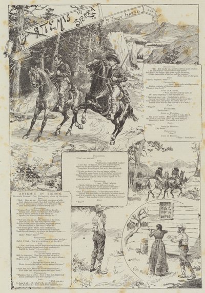 Artemide in Sierra, di Bret Harte da Bernard Partridge