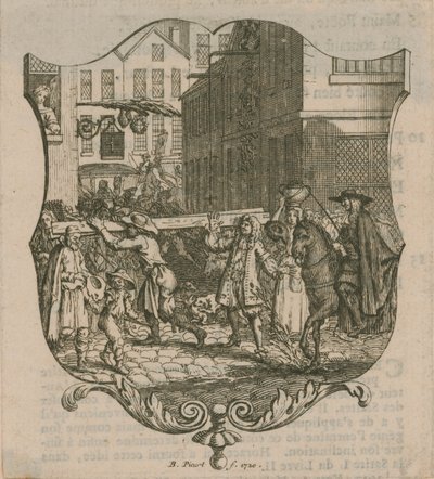 Una scena di Londra da Bernard Picart