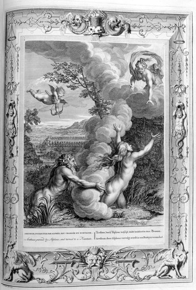 Arethusa inseguita da Alfeo e trasformata in una fontana, 1733 da Bernard Picart