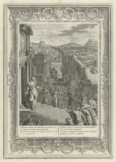 Cassandra predice la caduta di Troia, 1731 da Bernard Picart