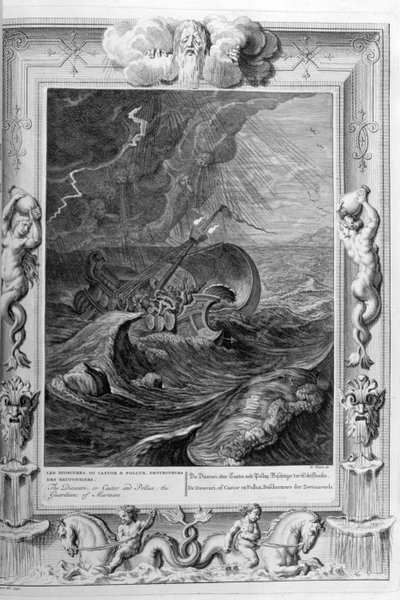 Castore e Polluce (incisione) da Bernard Picart