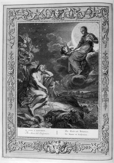 Endimione e la Luna (incisione) da Bernard Picart