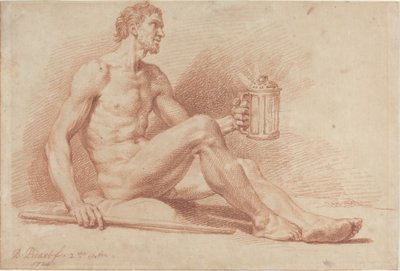 Nudo Maschile con una Lampada (Diogene) da Bernard Picart