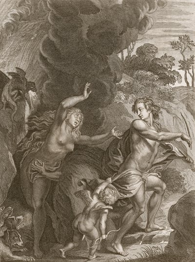 Orfeo, conducendo Euridice fuori dall