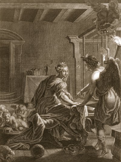 Penelope al suo telaio, 1731 da Bernard Picart