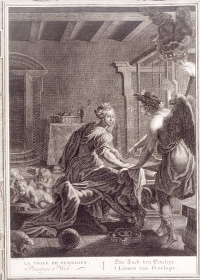 Penelope al Suo Telaio, 1731 da Bernard Picart