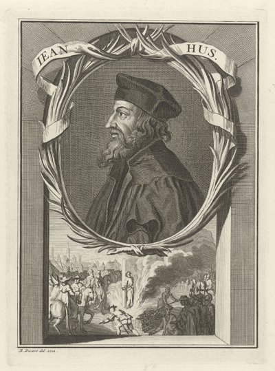 Ritratto di Jan Hus, 1712 da Bernard Picart