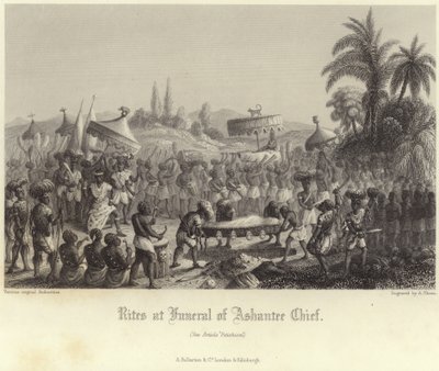 Riti al funerale del capo Ashantee da Bernard Picart