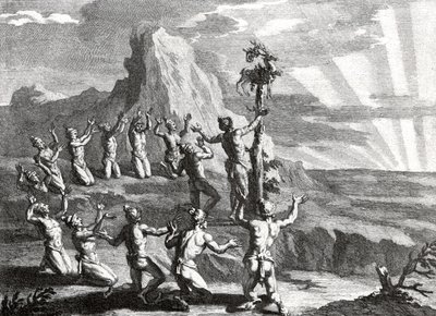 Adorazione del Sole da parte degli indiani nativi del Nord America da Bernard Picart