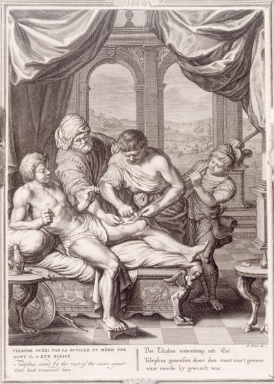 Telefo curato dalla ruggine della stessa lancia che lo ferì, 1731 da Bernard Picart