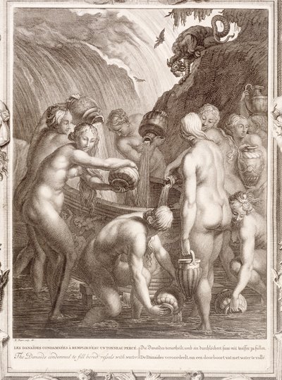 Le Danaidi condannate a riempire vasi forati con acqua, 1730 da Bernard Picart
