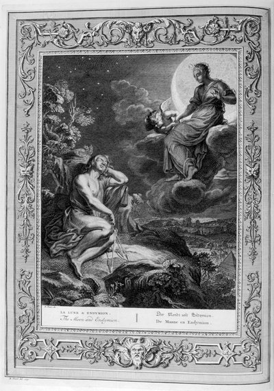 La Luna e Endimione da Bernard Picart