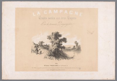 Copertina per sei stampe con scene di vita rurale da Bernard Romain Julien