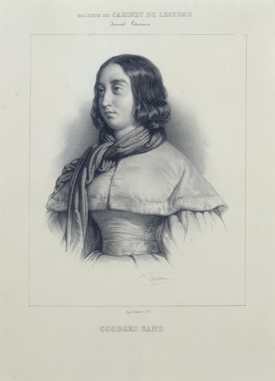 Ritratto di George Sand da Bernard Romain Julien