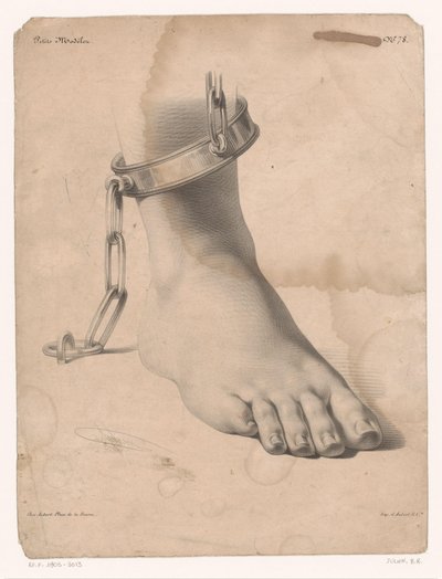 Studio di piede con caviglia incatenata da Bernard Romain Julien