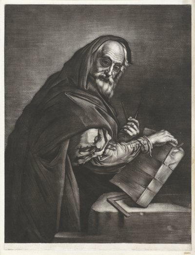 Filosofo con un compasso e un libro da Bernard Vaillant
