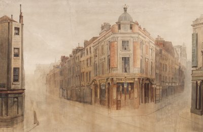 The Crown, angolo di Great White Lion Street, ora Mercer Street, e Monmouth Street, Seven Dials, Londra da Bernard Walter Evans