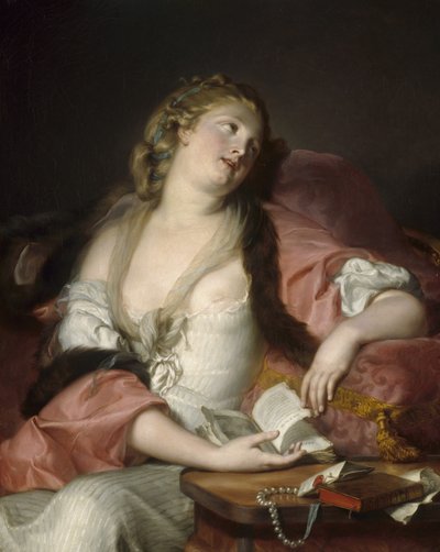 Signora che legge le lettere di Eloisa e Abelardo, c.1780 da Bernard d Agescy
