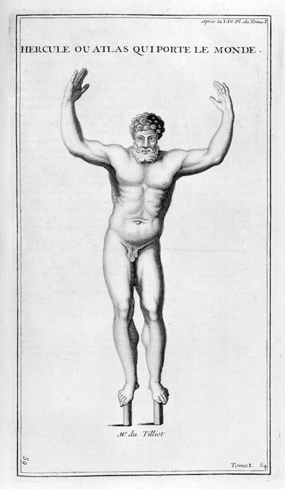 Ercole che porta il mondo, 1757 da Bernard de Montfaucon