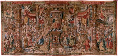Serie Gli onori. Fede. Primo arazzo della serie. Modello Cartonisti del circolo di Bernard van Orley e Jan Gossaert (Mabuse). Manifattura Pieter van Aelst, Bruxelles. Ca 1550 da Bernard van Orley