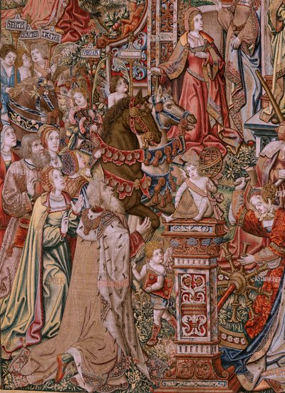 Serie Gli Onori. Prudenza. Settimo arazzo della serie. Modello di cartoni animati dal circolo di Bernard van Orley e Jan Gossaert (Mabuse). Manifattura Pieter van Aelst, Bruxelles. Ca 1550. da Bernard van Orley
