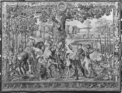 Le cacce di Massimiliano, Leo, La caccia al cervo, Fabbrica dei Gobelins (arazzo) da Bernard van Orley