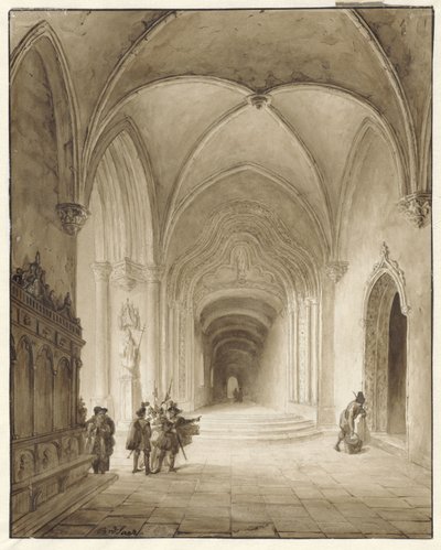 Interno di chiesa con soldati all
