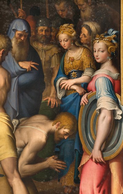 Cappella della Madonna del Popolo, seconda campata lato nord, Decollazione del Battista 1569 (dettaglio) da Bernardino Campi