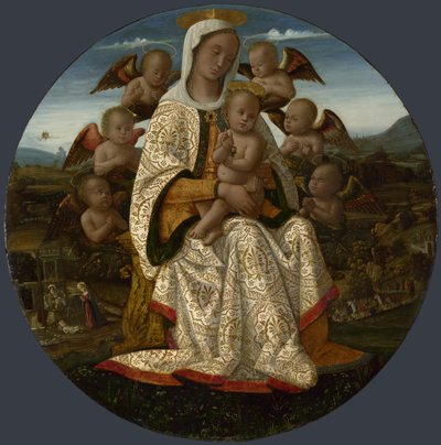 La Vergine e il Bambino con Cherubini da Bernardino Fungai