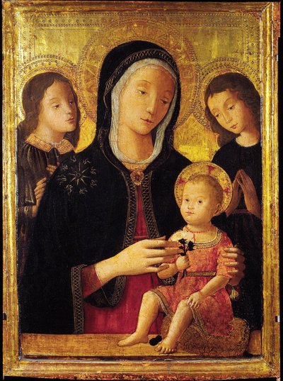 Vergine e Bambino con due angeli da Bernardino Fungai