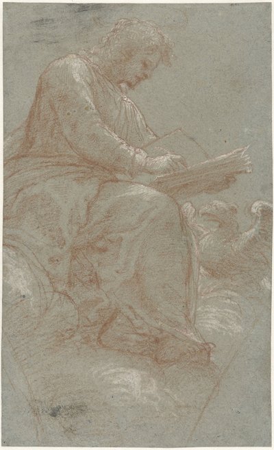 San Giovanni scrivente sulle nuvole da Bernardino Lanino (possibly)