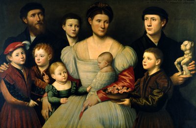 Ritratto di Arrigo Licinio e la sua famiglia da Bernardino Licinio