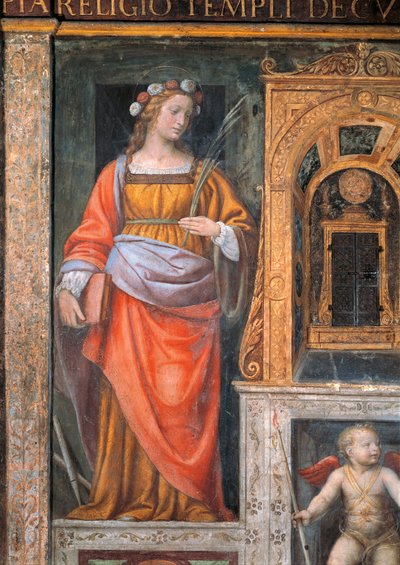 Italia, Milano, Chiesa di San Maurizio al Monastero Maggiore, Santa Cecilia da Bernardino Luini