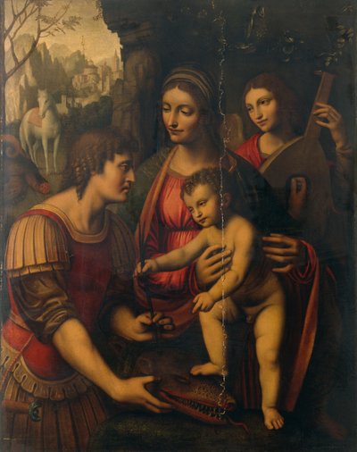 Madonna col Bambino con San Giorgio e un angelo da Bernardino Luini