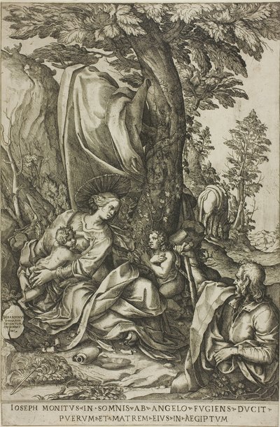 Riposo durante la fuga in Egitto da Bernardino Passeri
