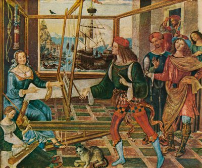 Penelope con i pretendenti da Bernardino Pinturicchio
