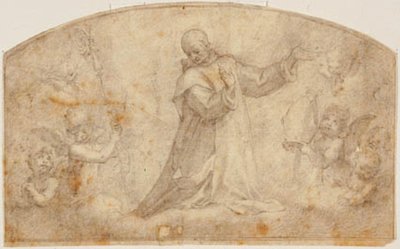 San Bruno circondato da angeli con un pastorale e una mitra da Bernardino Poccetti