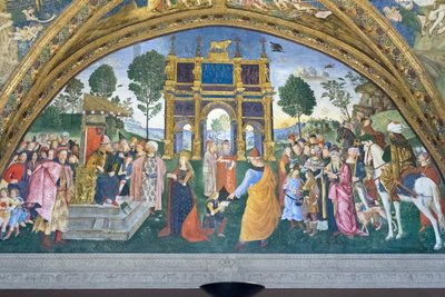 Disputa di Santa Caterina, Sala dei Santi, appartamenti Borgia da Bernardino di Betto (& studio) Pinturicchio