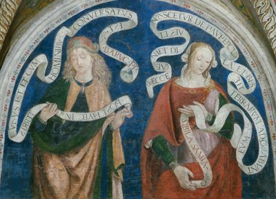 Il profeta Baruch e la sibilla samiana, di Pinturicchio, Bernardino, Bottega di (1454-1513). Affresco da Bernardino di Betto (workshop of) Pinturicchio