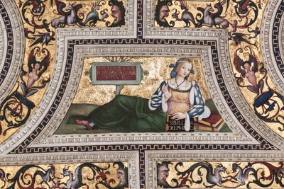 Sibilla Delfica, dettaglio delle Sibille (affresco) da Bernardino di Betto Pinturicchio