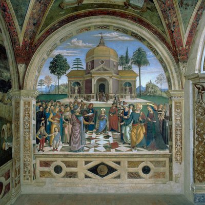 Discussione nel Tempio da Bernardino di Betto Pinturicchio
