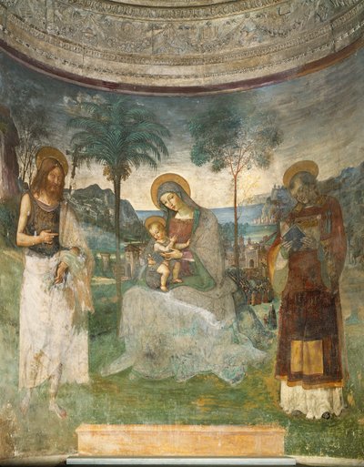 Madonna e Bambino, San Giovanni Battista e Santo Stefano da Bernardino di Betto Pinturicchio